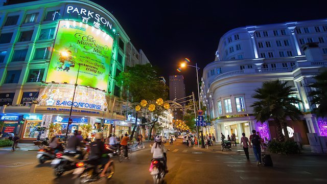 Scene Of Night Life At Ho Chi Minh City (saigon), Vietnam