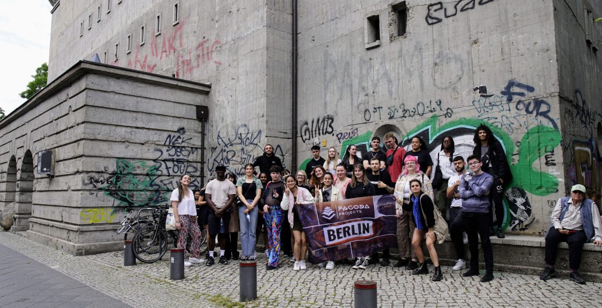 students on study tour gather in berlin